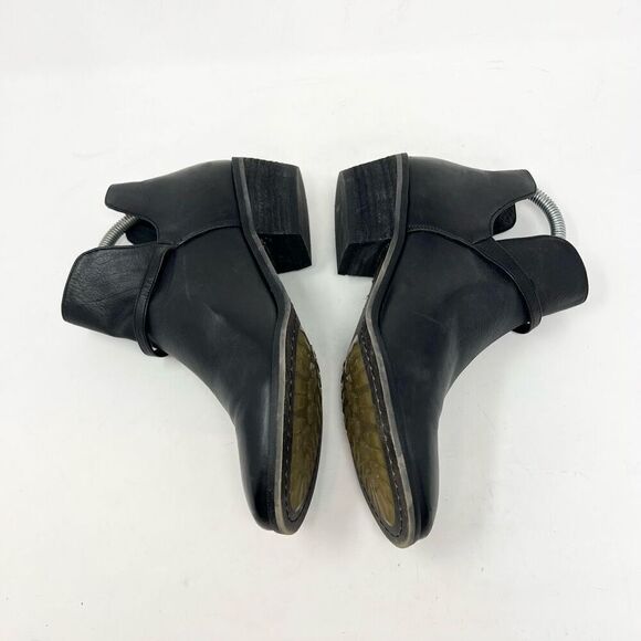 Sam Edelman Palmer Pointed Booties Women's 7 Black Leather Wrap Around Buckle - Picture 6 of 9